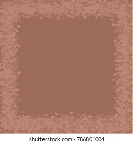Heart brown which consists of isolated elements. Modern style with beautiful elements in heart brown.  Can be used as print, wallpaper, cards, valentine cards, logo, background and etc.