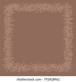 Heart brown which consists of isolated elements. Modern style with beautiful elements in heart brown.  Can be used as print, wallpaper, cards, valentine cards, logo, background and etc.
