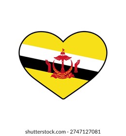 Heart with the brunei flag
Vector heart with the flag on a white background