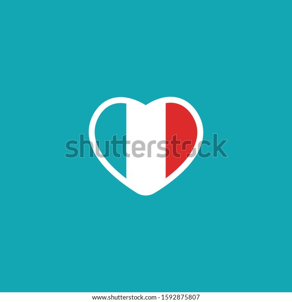 heart bubble french flag isolated on stock vector royalty free 1592875807 shutterstock