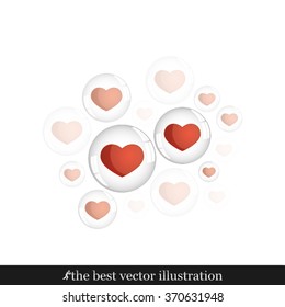 Heart Bubble Icon Vector