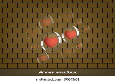 Heart Bubble Icon Vector.
