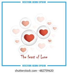 Heart Bubble icon vector illustration eps10.