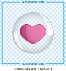 Heart Bubble icon vector illustration eps10.