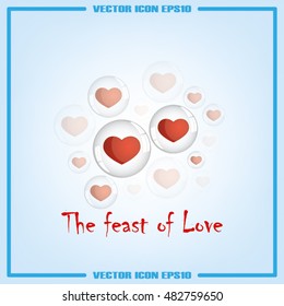 Heart Bubble icon vector illustration eps10.