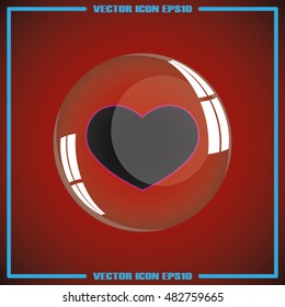 Heart Bubble icon vector illustration eps10.
