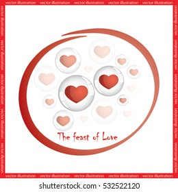 Heart Bubble icon vector illustration eps10.