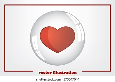 Heart Bubble icon vector illustration.