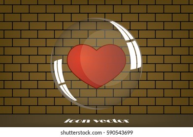 Heart Bubble icon vector illustration 