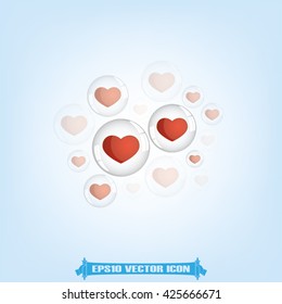 Heart bubble vector illustration eps10