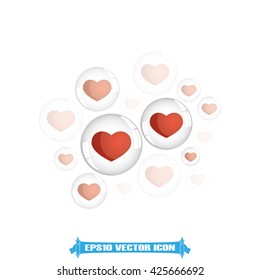 Heart bubble vector illustration eps10