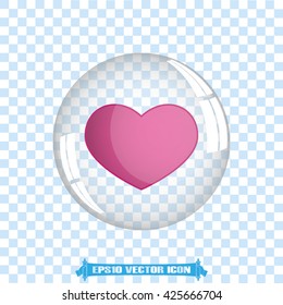 Heart bubble vector illustration eps10