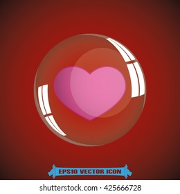 Heart bubble vector illustration eps10