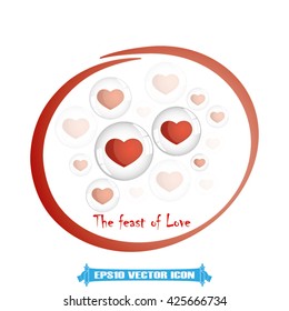 Heart bubble vector illustration eps10