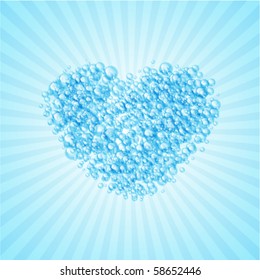 Heart from bubbles