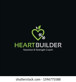 heart builder logo illustration vector art