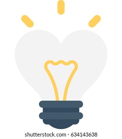 Heart Bulb Vector Icon