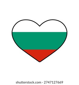 Heart with the bulgaria flag
Vector heart with the flag on a white background