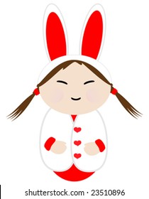 Heart Bunny Manga style illustration