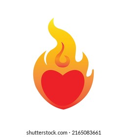Das Herz brennt in Brand