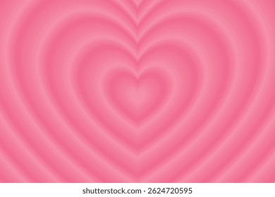 Heart burst background. Concentric love stripes vector. Striped pattern. Pink Valentine's day background. Vector design for wallpaper, frame, posters, banners, greeting card, wedding, Valentine's day.