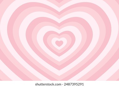 Fondo de corazón reventado. Ilustración de patrón de rayas de corazón rosa. Fondo de San Valentín. Diseño de Vector para Fondo de pantalla, marco, carteles, Anuncios, tarjeta de felicitación, boda, día de San Valentín.