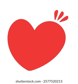 Heart with bursting details vector