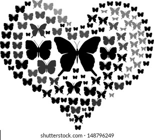 Heart of butterflies