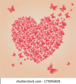 Heart of butterflies