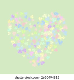 Heart of butterflies Valentine's day card beautiful pink butterflies.