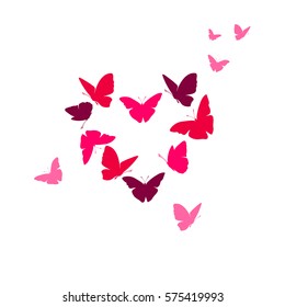 Heart of butterflies Valentine's day card