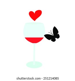heart and butterfly