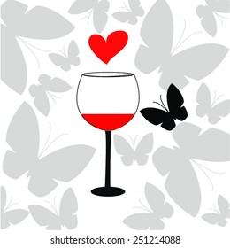 heart and butterfly