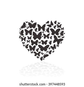heart with butterfly