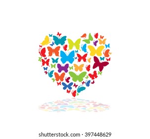 heart with butterfly