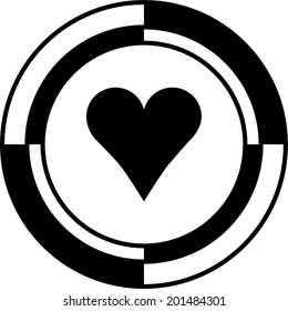Heart button mosaic