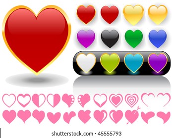 heart buttons