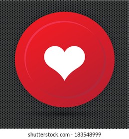 Heart button,vector