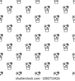 Heart cactus pattern vector seamless repeating for any web design