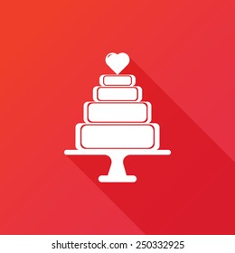 Heart cake icon