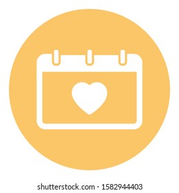 
heart calendar, wedding anniversary Isolated Vector Icon which can be easily modified or edited
