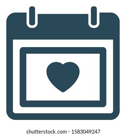 
heart calendar, wedding anniversary, Isolated Vector Icon which can be easily modified or edited
