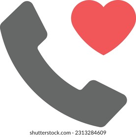 heart call mobile phone calling Flat