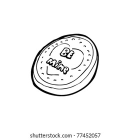 caricatura de caramelos cardíacos