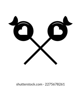 Diseño de iconos de caramelos. Icono vector de amor dulce. aislado de fondo blanco. ilustración vectorial