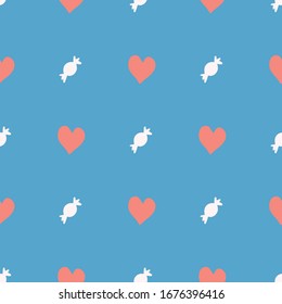 heart candy seamless repeat. great for valentine and background