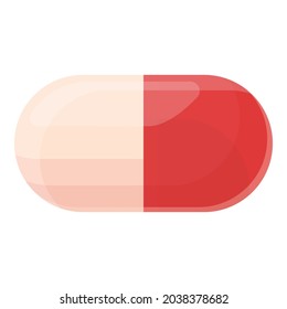 Heart capsule icon cartoon vector. Medical doctor. Medicine health