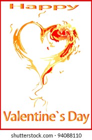 Heart. Card for a congratulation, a holiday. Vector