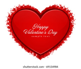 Heart card with hearts Valentine's day vector background