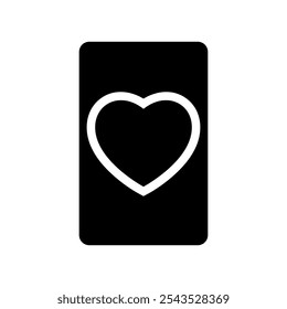 Heart Card Icon Vector Symbol Design Illustration